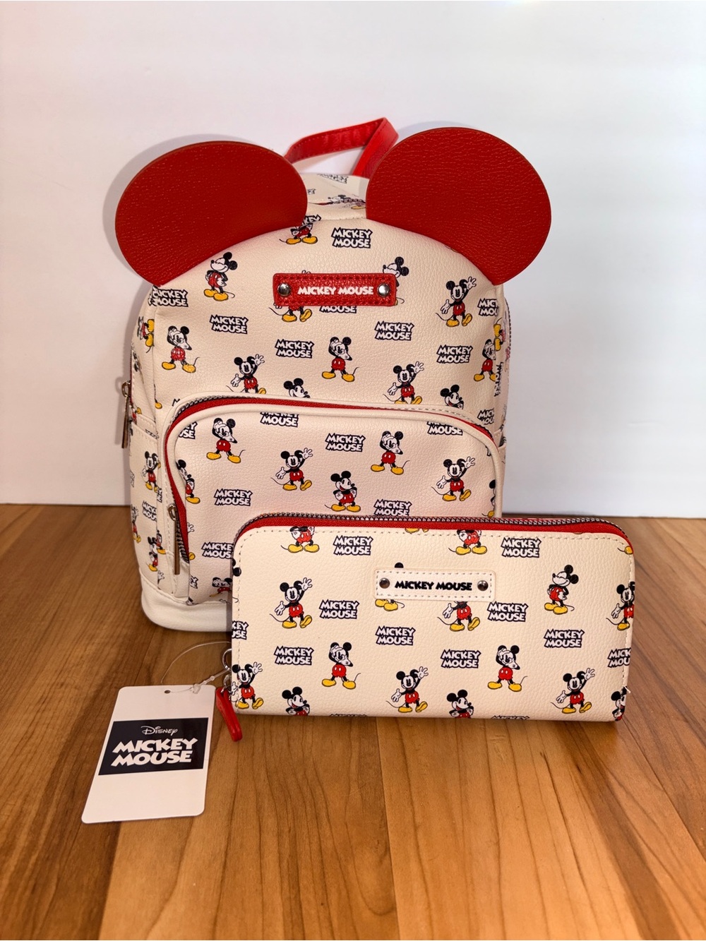 Disney Mini Backpack and Wallet Set - Mickey Mouse Print NWT